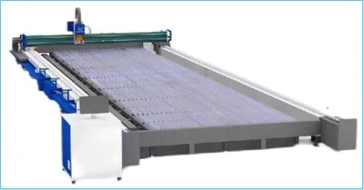 Mesin Pemotong Laser Serat Logam Format Besar Ground-rail